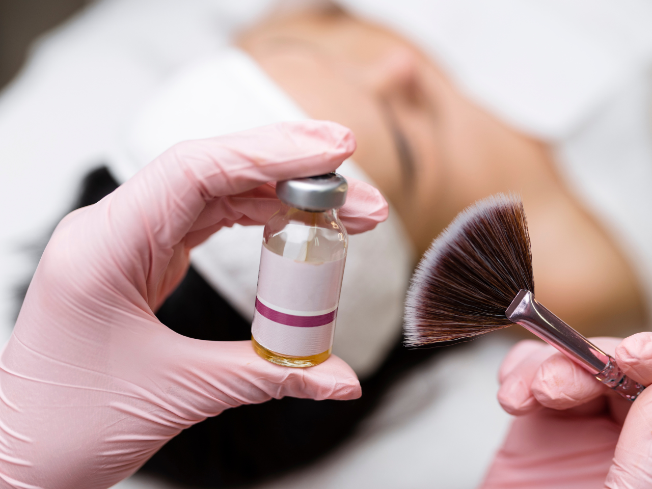 Chemical peel session at Cosme Wellness